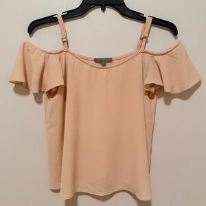 Don't Ask Why Peach Off-Shoulder Blouse